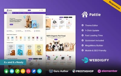 Pattie -  Pets Food and Animal Food Prestashop Elementor Responsive Store