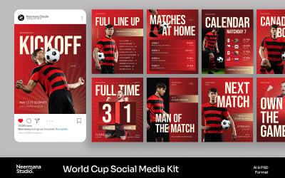 Red Bold World Cup Instagram Post