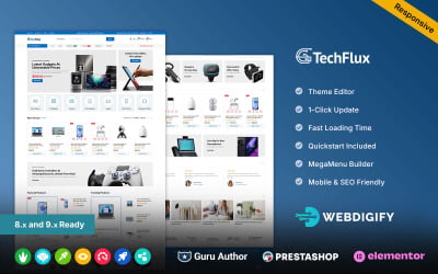 Techflux – Mehrzweck-Prestashop-Elementor-Theme für Elektronik und Gadgets (responsiv)