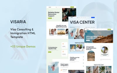 Visaria | Immigration Visa Center &amp;amp; Travel Agency HTML Template