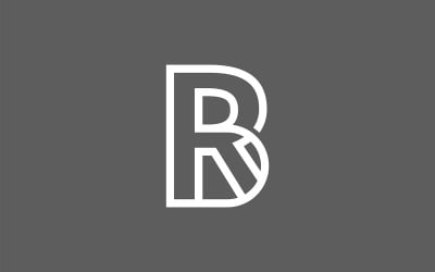 BR Letter Logo Minimalist B R Monogram Design