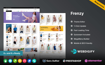 Frenzy - Mode- en winkelcentrum megastore Elementor Prestashop thema