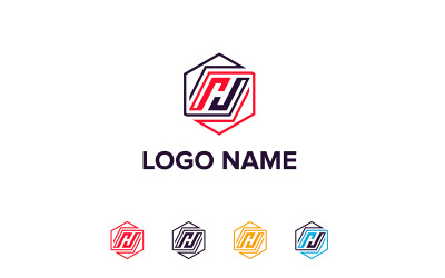 Hexagon Abstract Letter H Logo Design Modern Geometric H Monogram Logo Creative Tech H Initial
