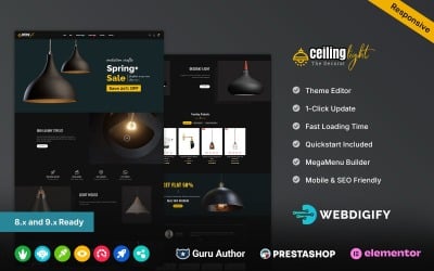 Iluminación - Tienda online moderna de lámparas y luces y tienda de muebles con tema Elementor para Prestashop