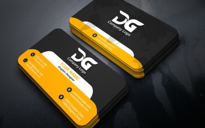 Kreativ professionell visitkortsdesign redigerbar PSD-mall för företagsvarumärke