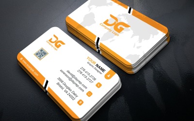 Minimal Corporate Branding Card Design Editable in Adobe Photoshop PSD Template