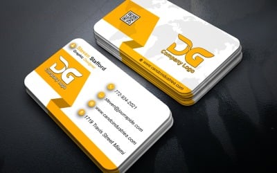 Minimal Elegant Business Card Template Editable in Adobe Photoshop with Double Sided Layout