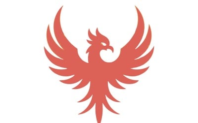 Minimalist Phoenix Emblem Logo Design with Ember Glow