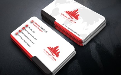 Stylish Corporate Business Card Template Editable PSD Professional Print Ready Design