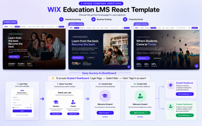WIX – Education LMS React Template | Online Course | Education | Learn