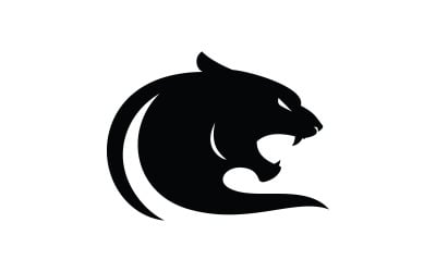 Svart fanter ikon logotyp design illustration V11