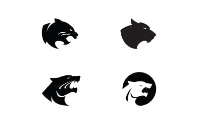 Svart fanter ikon logotyp design illustration V13