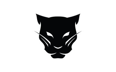 Svart phanter ikon logotyp design illustration V3