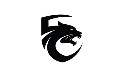 Svart fanter ikon logotyp design illustration V9