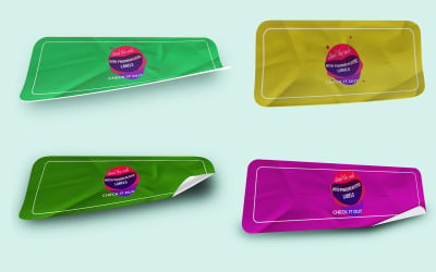 Item Preview Realistic Sticker Mockup PSD
