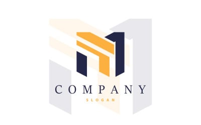 Minimal initial MS bokstavslogotyp V3