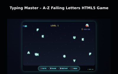 Mistrz Typingu – gra HTML5 „AZ Falling Letters”