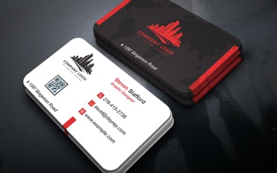 Modello PSD per biglietto da visita professionale moderno, modificabile fronte-retro, compatibile con Adobe Photoshop.