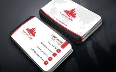 Modelo de cartão de visita elegante em PSD, frente e verso, editável e de alta resolução. Design para Photoshop.