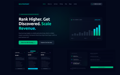 SEO Company Website Template | SEO Portfolio React Template | Search Engine Optimization