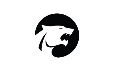 Svart fanter ikon logotyp design illustration V12