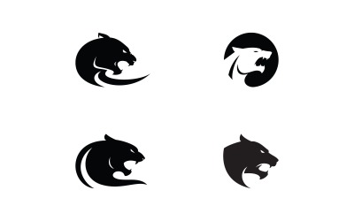 Svart fanter ikon logotyp design illustration V14