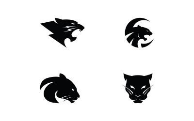 Svart fanter ikon logotyp design illustration V15