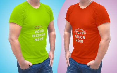 T-Shirt Mockup Design Template PSD