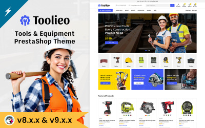 Toolieo - Motyw Prestashop dla elektronarzędzi i sprzętu