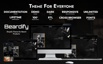 Beardify – Šablona Shopify pro produkty na vousy a pánskou péči o srst