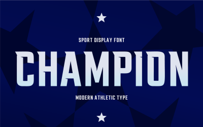 Carattere tipografico Champion Geometric Display