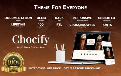 Chocify – Šablona Shopify pro obchody s čokoládou, kávou a potravinami