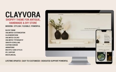 Clayvora – Shopify Theme for Antique, Handmade and DIY Store