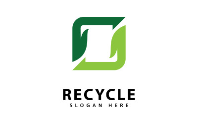 Icona vettoriale del logo di riciclo. Illustrazione del simbolo di riciclo verde V7