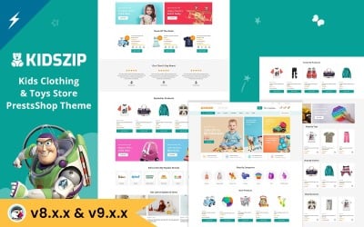 Kidszip - Tema PrestaShop per negozio di abbigliamento e giocattoli per bambini