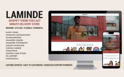 LaMinDe – Shopify-thema voor een winkel met lastminuteleveringen