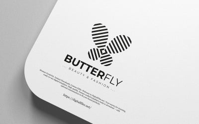 Line Butterfly Logo Template