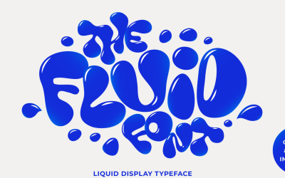 流体 - 气泡液体字体