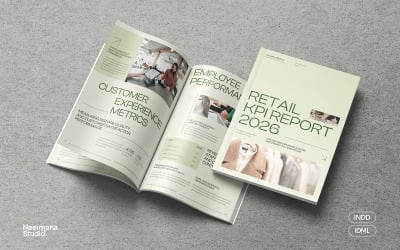 Report minimalista sugli indicatori chiave di prestazione (KPI) del commercio al dettaglio moderno