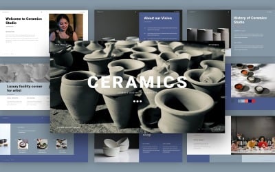 Modello PowerPoint per aziende di ceramica