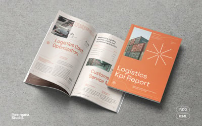 Modello di report KPI moderno arancione