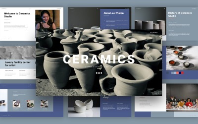Plantilla de PowerPoint para negocios de cerámica
