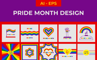 Modello di design per il Mese del Pride