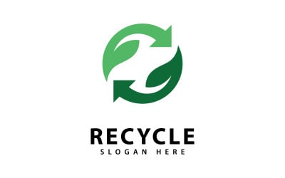 Icona vettoriale del logo di riciclo. Illustrazione del simbolo di riciclo verde V0