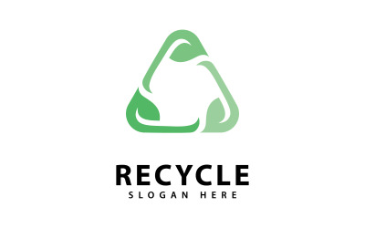 Icona vettoriale del logo di riciclo. Illustrazione del simbolo di riciclo verde.