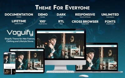 Vougify – Shopify-Theme für Herrenmode-, Bekleidungs- und Lifestyle-Shops