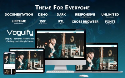 Vougify – тема Shopify для магазинів чоловічої моди, одягу та стилю життя