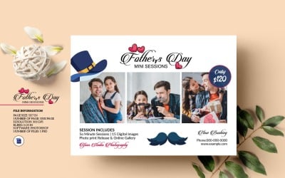 Modello per mini sessione fotografica per la Festa del Papà