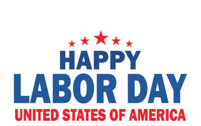 Happy Labor Day United States Of America Patriotic Holiday Celebration Banner Card Graphic