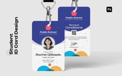 Student ID Card Template PSD – Professional School &amp;amp; College Design Vol 01